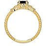 1 3/4 Carat Oval Shape Sapphire and Diamond Ring In 10 Karat Yellow Gold Image-3