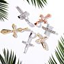 .12ct Journey Diamond Cross Pendant in 10k Yellow Gold Image-4