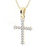 The Classic 1/4ct Diamond Cross Pendant in 10k Yellow Gold Image-2