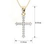 The Classic 1/4ct Diamond Cross Pendant in 10k Yellow Gold Image-5