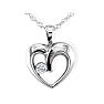 1/10ct Diamond Heart Pendant in 10k White Gold Image-1
