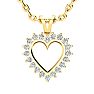 1/4 Carat Classic Diamond Heart Pendant in Yellow Gold Image-1