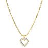 1/4 Carat Classic Diamond Heart Pendant in Yellow Gold Image-3