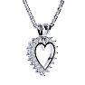 1/4 Carat Classic Diamond Heart Pendant in White Gold Image-2
