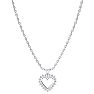 1/4 Carat Classic Diamond Heart Pendant in White Gold Image-3