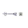 1/4 Carat Diamond Stud Earrings In 14 Karat White Gold. Incredible Deal! Image-1