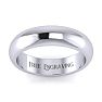 Platinum 5MM Comfort Fit Ladies and Mens Wedding Band, Size 10.5, Free Engraving Image-1