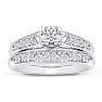1/4ct Ladies Traditional Diamond Bridal Set in 10k White Gold Image-1