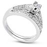 1/4ct Ladies Traditional Diamond Bridal Set in 10k White Gold Image-2
