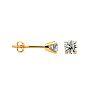 1/4 Carat Diamond Stud Earrings In 14 Karat Yellow Gold. Incredible Price! Image-1
