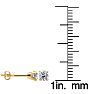 1/4 Carat Diamond Stud Earrings In 14 Karat Yellow Gold. Incredible Price! Image-4