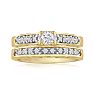 1ct Ladies Traditional Diamond Bridal Set, 14K Yellow Gold Image-1