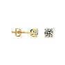 1/3 Carat Diamond Stud Earrings In 14 Karat Yellow Gold Image-1