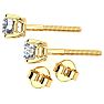 1/3 Carat Diamond Stud Earrings In 14 Karat Yellow Gold Image-3