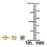 1/3 Carat Diamond Stud Earrings In 14 Karat Yellow Gold Image-4