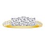 1ct Round Brilliant Cut Three Diamond Bridal Set in 14k Yellow Gold Image-1