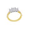 1ct Round Brilliant Cut Three Diamond Bridal Set in 14k Yellow Gold Image-3
