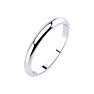 10K White Gold 2MM Heavy Tapered Ladies and Mens Wedding Band, Size 6.5 Image-3