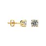 3/4 Carat Diamond Stud Earrings In 14 Karat Yellow Gold Image-1