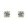 3/4 Carat Diamond Stud Earrings In 14 Karat Yellow Gold Image-2