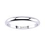 Platinum 2MM Heavy Tapered Ladies and Mens Wedding Band, Size 7 Image-1