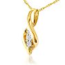 1/10 Carat Three Diamond Swirl Pendant In 10k Yellow Gold Image-3