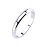 14K White Gold 3MM Heavy Tapered Ladies and Mens Wedding Band, Size 4 Image-3