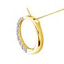 1ct Circle Style Journey Diamond Pendant in 14k Yellow Gold Image-3