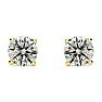 1 1/2 Carat Diamond Stud Earrings In 14 Karat Yellow Gold Image-2