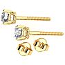 1 1/2 Carat Diamond Stud Earrings In 14 Karat Yellow Gold Image-3