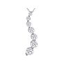 1/2ct 7 Diamond Journey Diamond Pendant 14k White Gold Image-1
