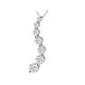1ct 7 Diamond Journey Diamond Pendant 14k White Gold Image-2