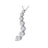 1ct 7 Diamond Journey Diamond Pendant 14k White Gold Image-3