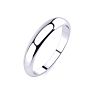 18K White Gold 4MM Heavy Tapered Ladies and Mens Wedding Band, Size 5.5 Image-3
