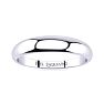 Platinum 4MM Heavy Tapered Ladies and Mens Wedding Band, Size 12 Image-1