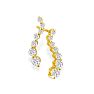 Diamond Drop Earrings: 1/2ct Journey Diamond Earrings in 14k Yellow Gold Image-1