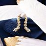 Diamond Drop Earrings: 1/2ct Journey Diamond Earrings in 14k Yellow Gold Image-3