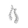 Diamond Drop Earrings: 1ct Journey Diamond Earrings in 14k White Gold Image-1