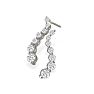 Diamond Drop Earrings: 1ct Journey Diamond Earrings in 14k White Gold Image-2