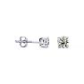1/3 Carat Diamond Stud Earrings In 14 Karat White Gold Image-1