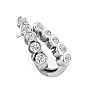 1/2ct Bezel Set Journey Diamond Hoop Earrings in 14k White Gold Image-1