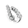 3/4ct Bezel Set Journey Diamond Hoop Earrings in 14k White Gold Image-3