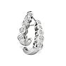 1ct Bezel Set Journey Diamond Hoop Earrings in 14k White Gold Image-2