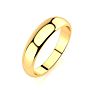 18K Yellow Gold 5MM Heavy Tapered Ladies and Mens Wedding Band, Size 7 Image-3