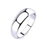 10K White Gold 6MM Heavy Tapered Ladies and Mens Wedding Band, Size 5.5 Image-3