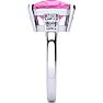 Pink Gemstones 4 Carat Cushion Cut Pink Topaz and Diamond Ring In 14K White Gold Image-4