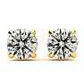 1/2 Carat Diamond Stud Earrings In 14 Karat Yellow Gold Featured on Dr. Phil Image-2