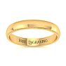 18K Yellow Gold 3MM Comfort Fit Milgrain Ladies and Mens Wedding Band, Size 16 Image-1