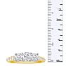 1ct Three Diamond Engagement Ring 14k Yellow Gold, Diamonds on the Band Image-4