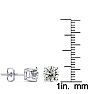 2 Carat Diamond Stud Earrings In 14 Karat White Gold Image-4